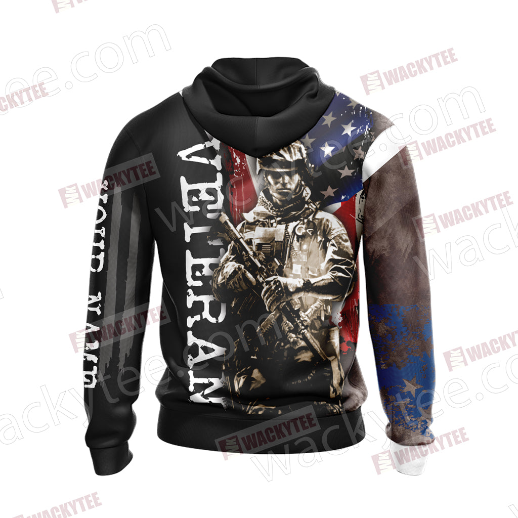 Veteran (Customized Name) Unisex 3D Hoodie
