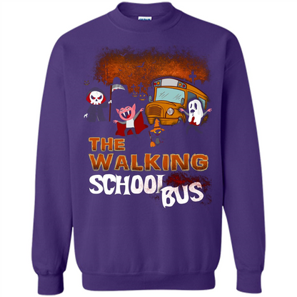 Halloween T-shirt The Walking School Bus T-shirt Purple