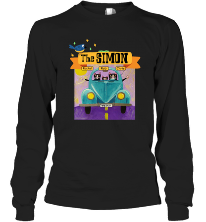 The Simon Family ( Customized Name ) Long Sleeve T-Shirt Long Sleeve T-Shirt Black