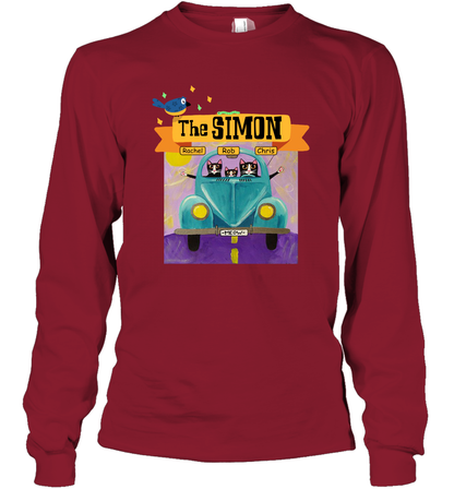The Simon Family ( Customized Name ) Long Sleeve T-Shirt Long Sleeve T-Shirt Cardinal Red