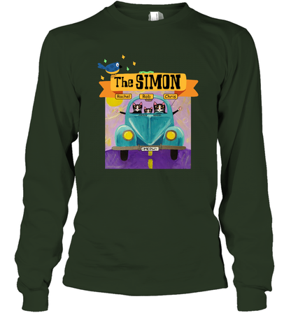 The Simon Family ( Customized Name ) Long Sleeve T-Shirt Long Sleeve T-Shirt Forest Green