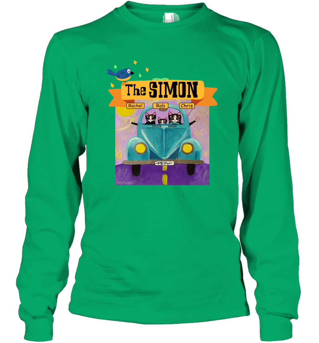 The Simon Family ( Customized Name ) Long Sleeve T-Shirt Long Sleeve T-Shirt Irish Green