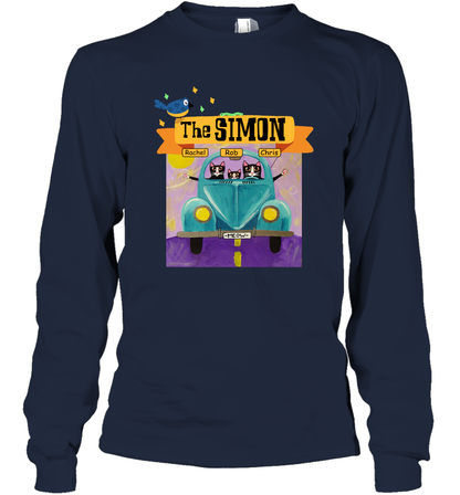 The Simon Family ( Customized Name ) Long Sleeve T-Shirt Long Sleeve T-Shirt Navy