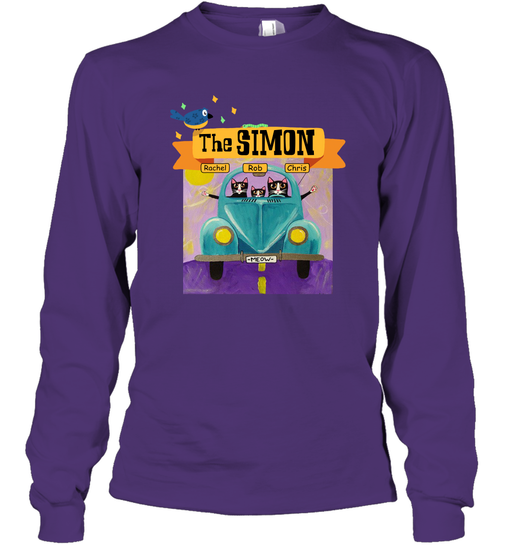 The Simon Family ( Customized Name ) Long Sleeve T-Shirt Long Sleeve T-Shirt Purple
