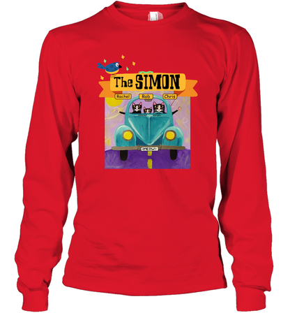 The Simon Family ( Customized Name ) Long Sleeve T-Shirt Long Sleeve T-Shirt Red
