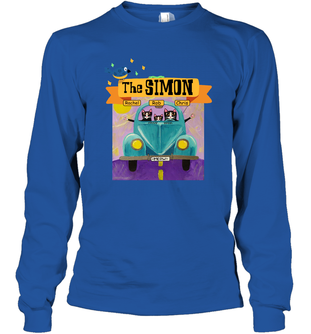 The Simon Family ( Customized Name ) Long Sleeve T-Shirt Long Sleeve T-Shirt Royal