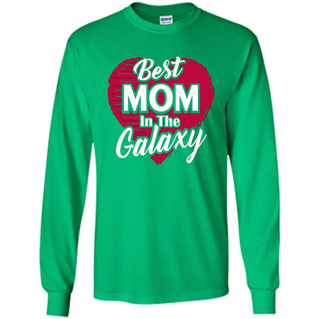 Mothers Day T-shirt Best Mom In The Galaxy Irish Green