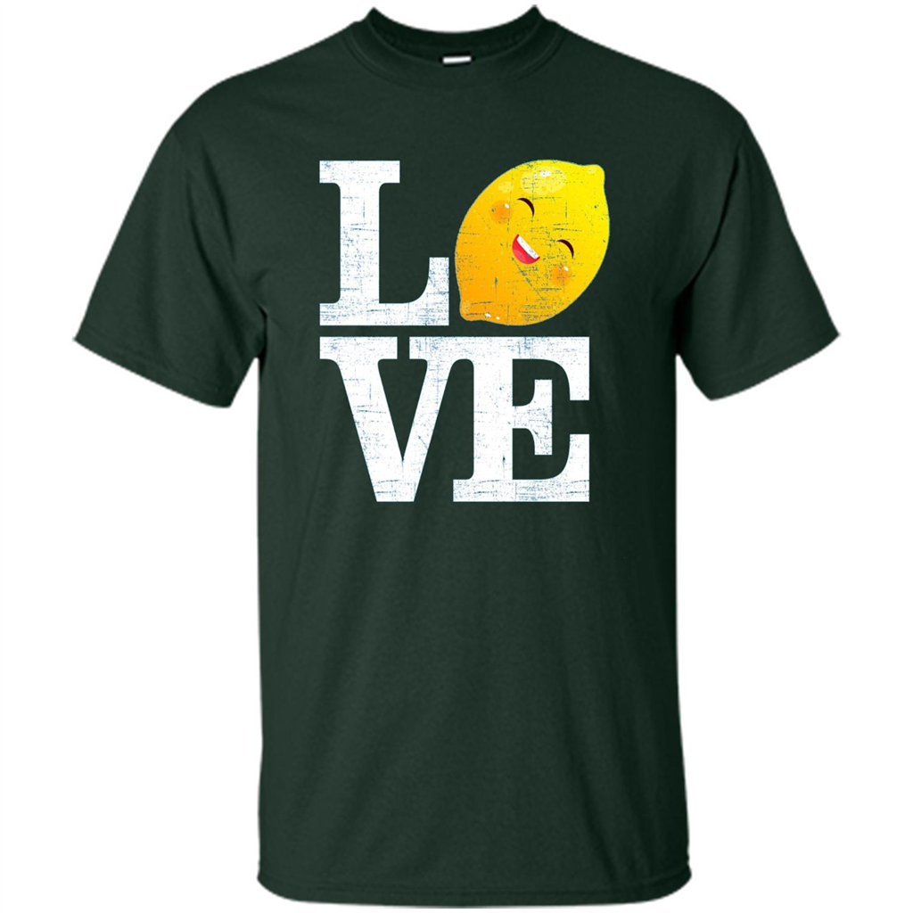 Love Happy Lemon T-Shirt Forest Green