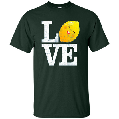 Love Happy Lemon T-Shirt Forest Green