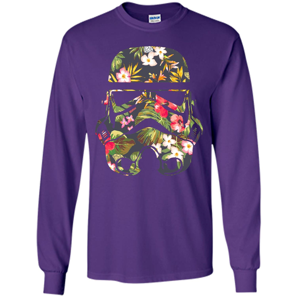 Tropical Stormtrooper Graphic T-Shirt Purple