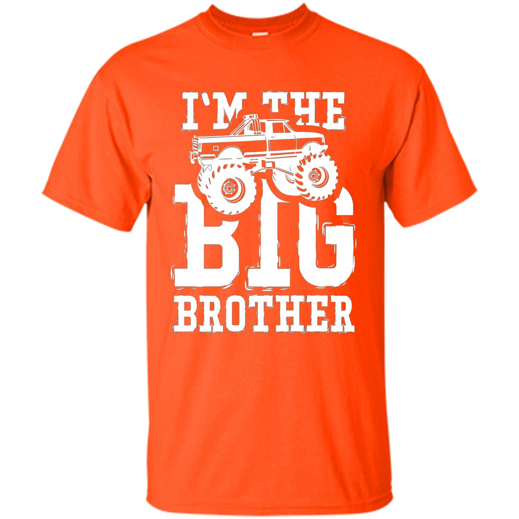 I'm The Big Brother Monster Truck T-shirt Orange
