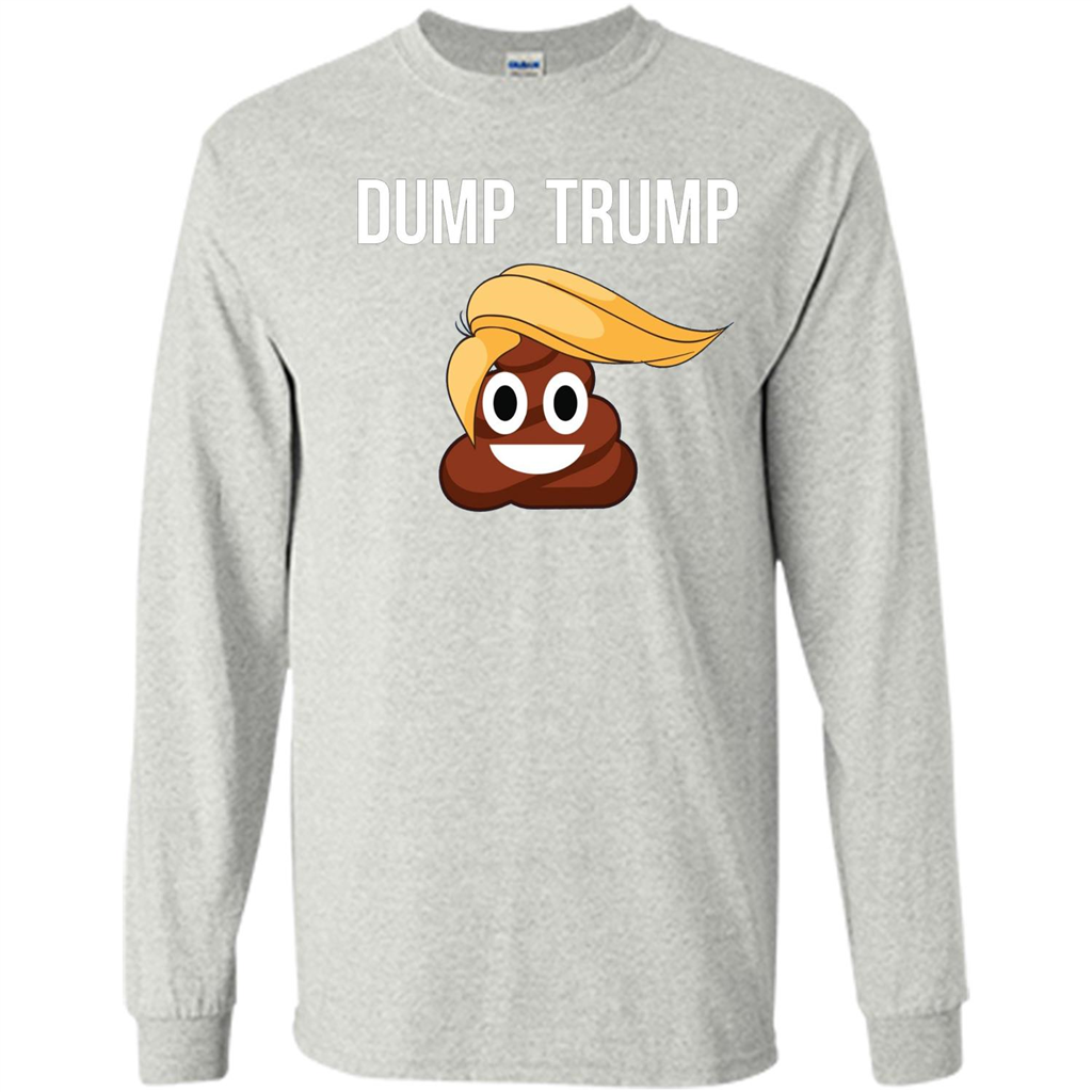 Dump Trump - Poop Emoji T-shirt Ash