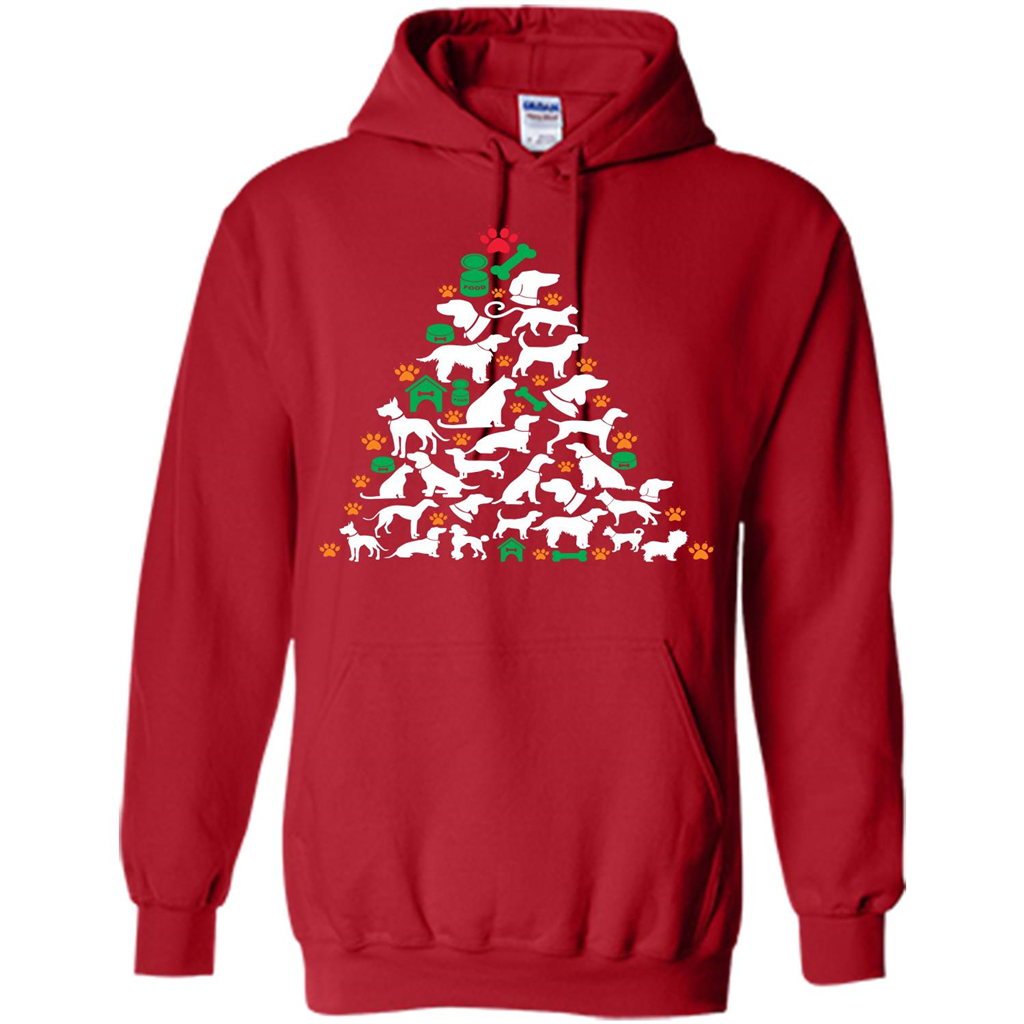 Christmas T-shirt Dog Lover Person Christmas Tree T-shirt
