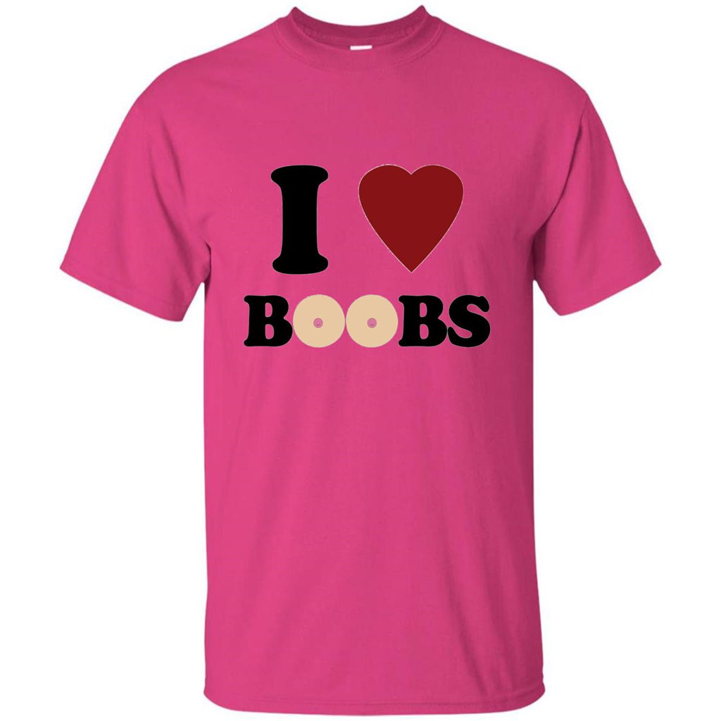 I Love Boobs T-shirt Heliconia