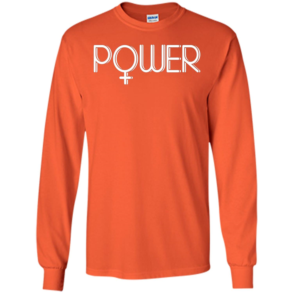 Woman Power Female Symbol Feminist T-Shirt Orange