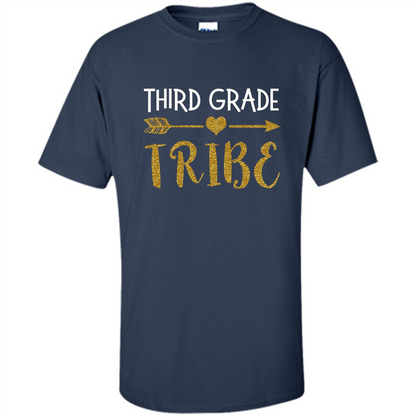 Third Grade Tribe T-shirt School Day T-shirt Navy