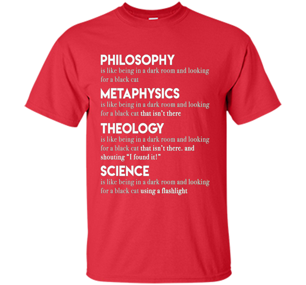 Philosophy Metaphysics Theology Science T-shirt Red
