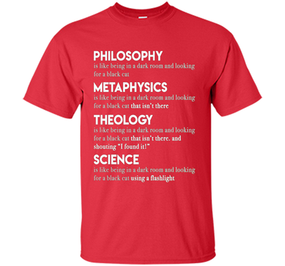 Philosophy Metaphysics Theology Science T-shirt Red