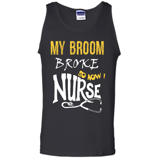 My Broom Broke So Now I Nurse T-shirt Black
