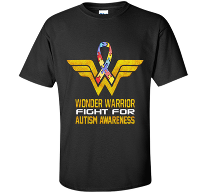 Wonder Warrior Fight For Autism Awareness T-shirt Black