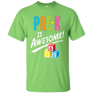 School Teacher T-shirt Pre-K Is Awesome ABC Blocks T-shirt