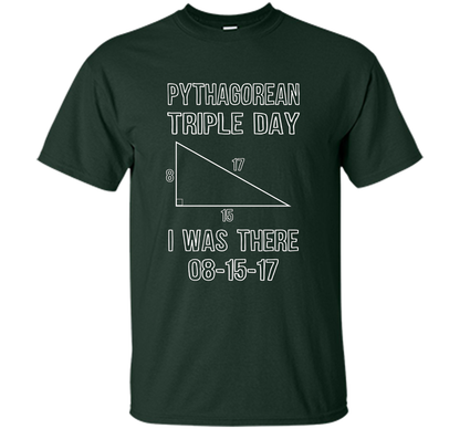 Pythagorean Triple Day 2017 8-15-17 Geeky T-shirt Forest Green