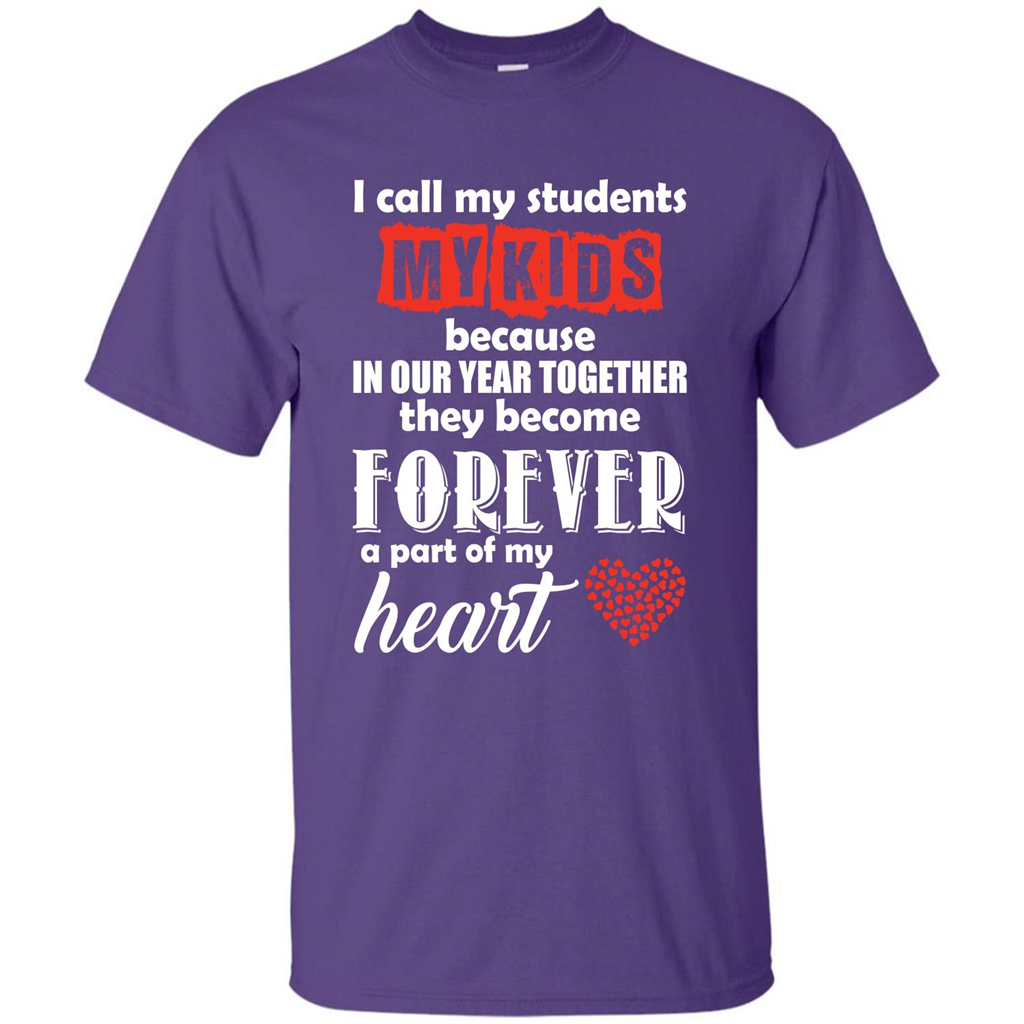 Teacher T-shirt I Call My Students My Kids T-shirt Purple
