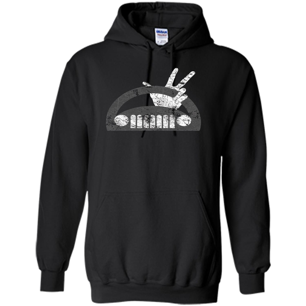 The Jeep Wave You Get It or You Don't Distressed T-Shirt Black