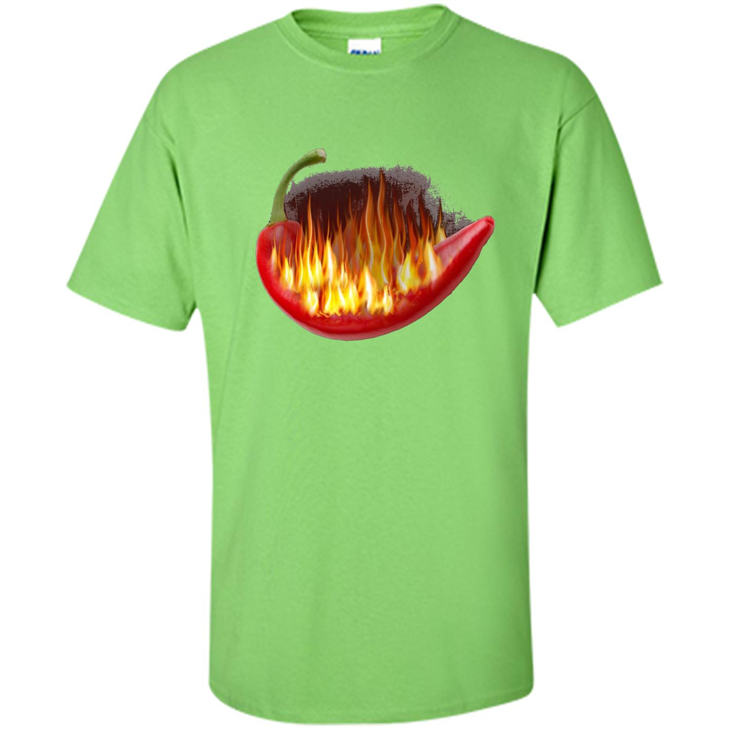 Hot Pepper On Fire T-shirt Lime
