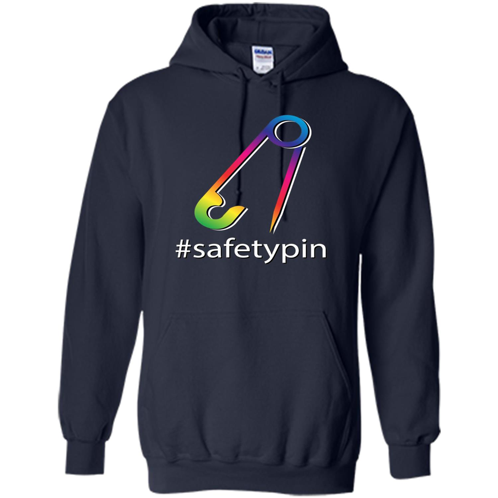 Safety Pin Campaign Against Violence T-Shirt Navy