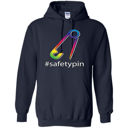 Safety Pin Campaign Against Violence T-Shirt Navy