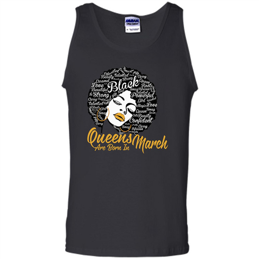 Queen Are Born In March T-shirt Black