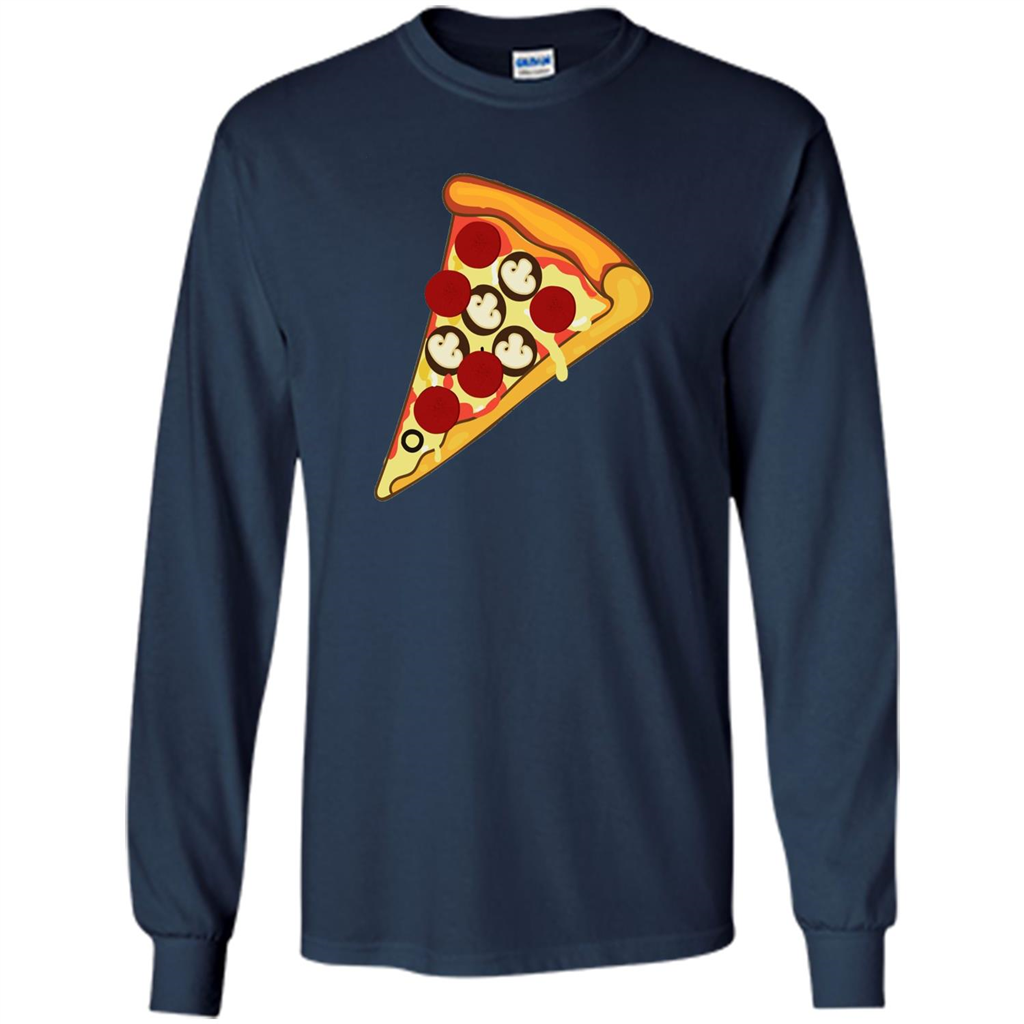 Love Pizza T-shirt More Food Eat Pizza Slice Navy