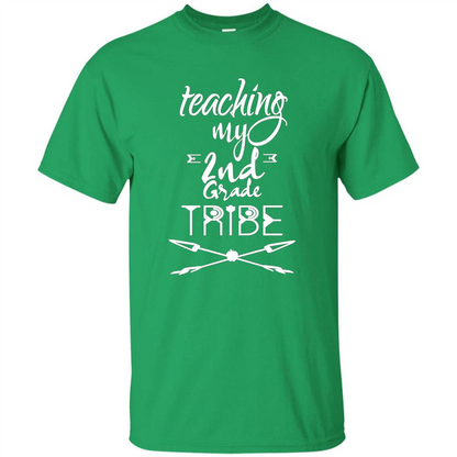 Back To School T-shirt Teaching My Second Grade Tribe Irish Green