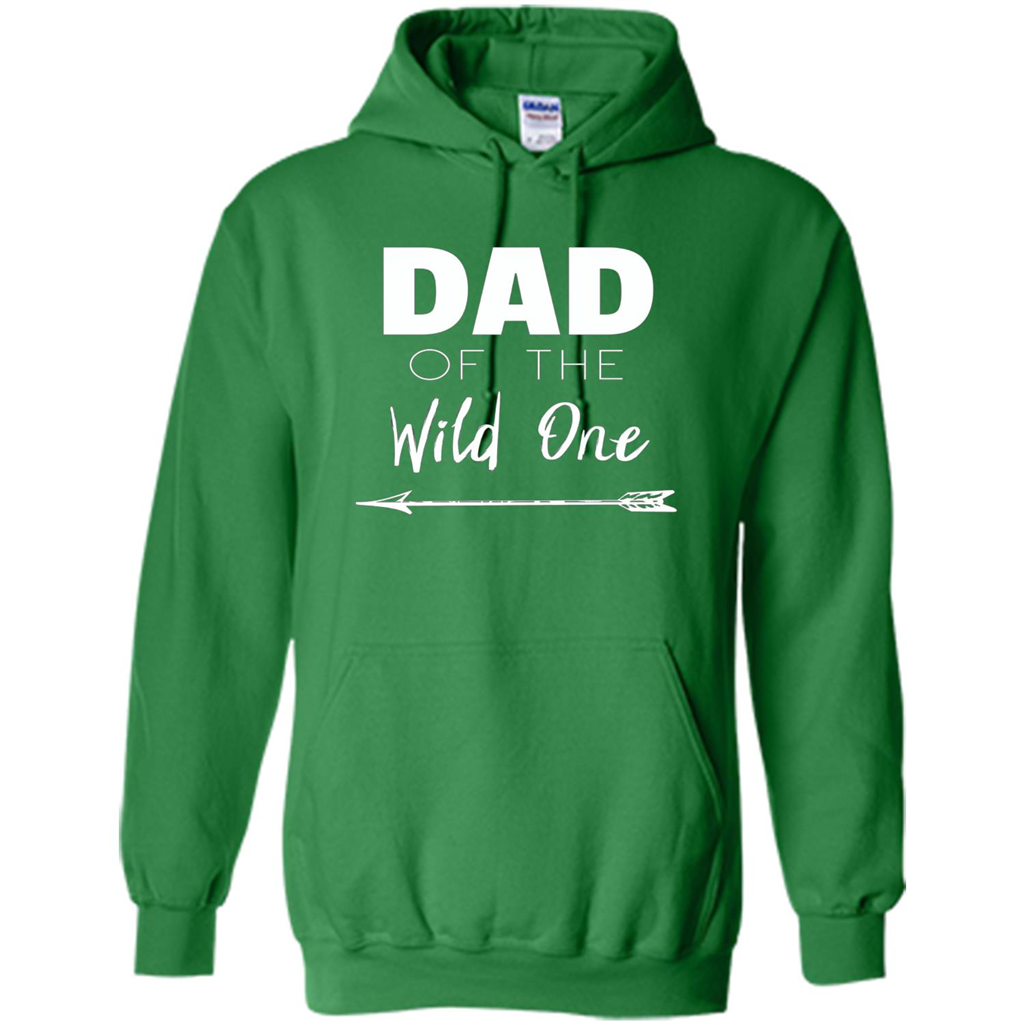 Dad and Kids T-shirt Dad Of The Wild One Father T-shirt Irish Green