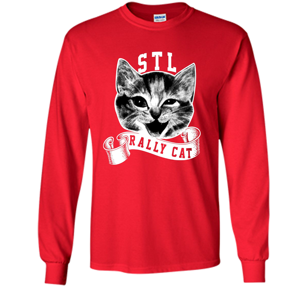 Cat Lover T-shirt Saint Louis Rally Cat T-shirt Red