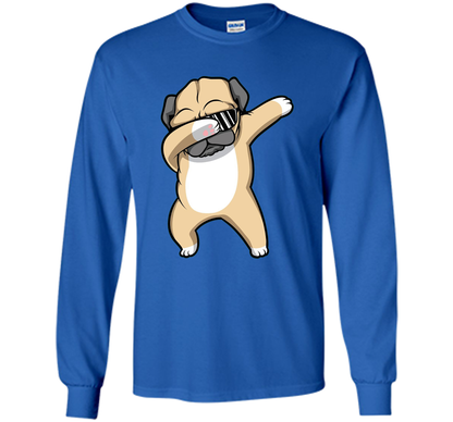 Dabbing Pug Shirt - Funny Cute Dog Dab Dance T-shirt Royal