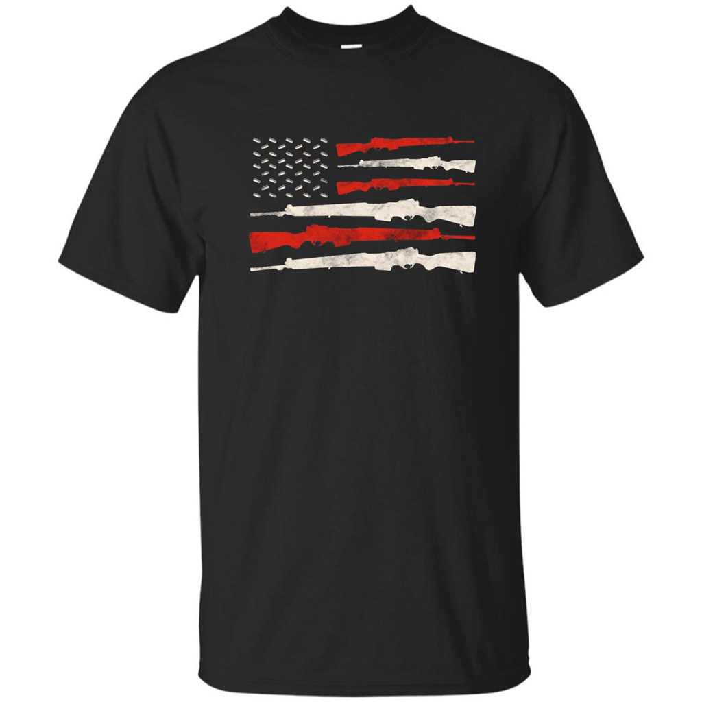 USA Flag Of Guns 2nd Amendment T-shirt Black