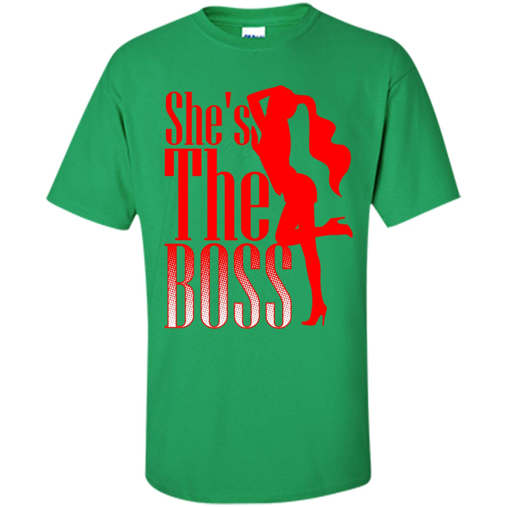 She's The Boss T-shirt Irish Green