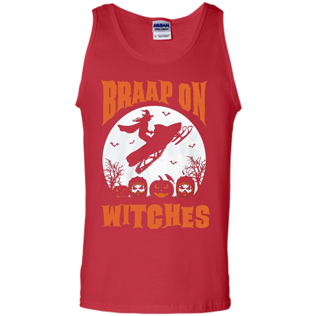 Halloween T-shirt Braap On Witches T-shirt Red