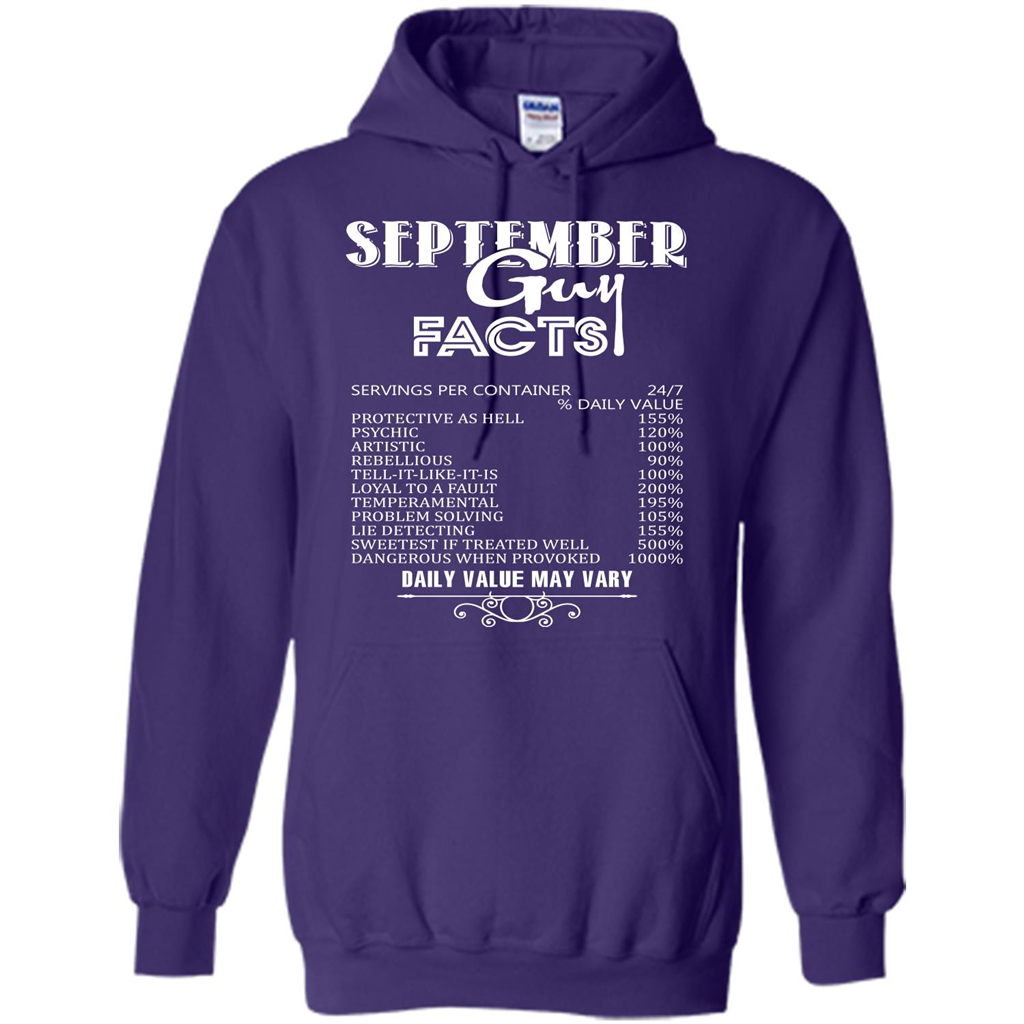 September Guy Facts T-shirt Purple