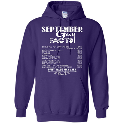 September Guy Facts T-shirt Purple