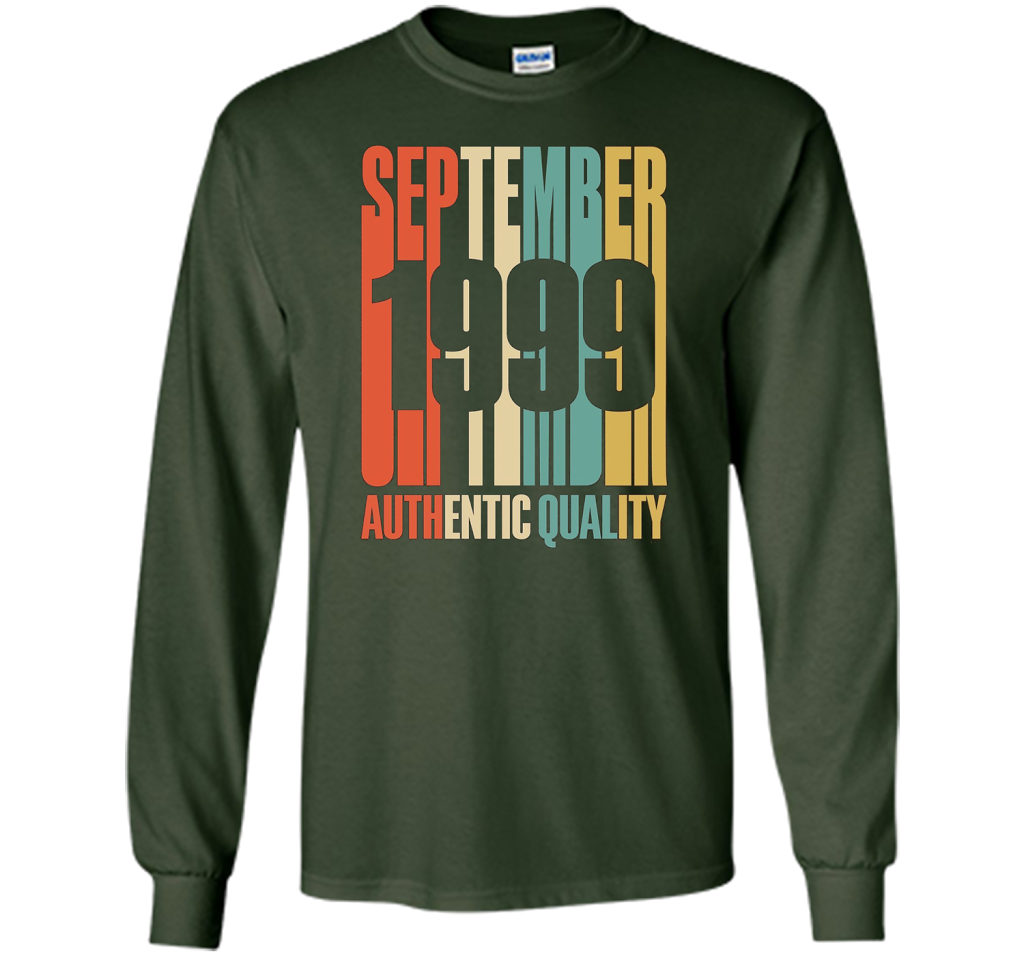 Retro Sept 1999 T-Shirt 18 yrs old Bday 18th Birthday T-shirt Forest Green