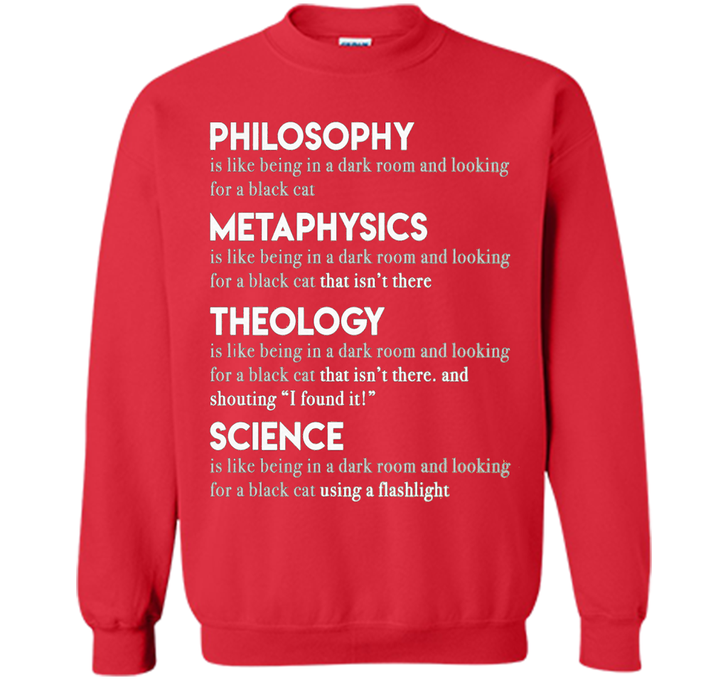 Philosophy Metaphysics Theology Science T-shirt Red