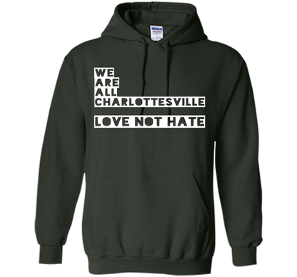 Charlottesville love not hate t-shirt cool shirt Forest Green