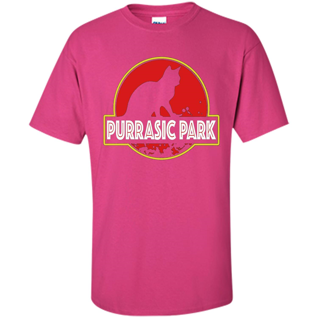 Funny Kitty Cat Graphic T-shirt Purrasic Park Cat T-Shirt Heliconia