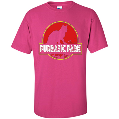Funny Kitty Cat Graphic T-shirt Purrasic Park Cat T-Shirt Heliconia