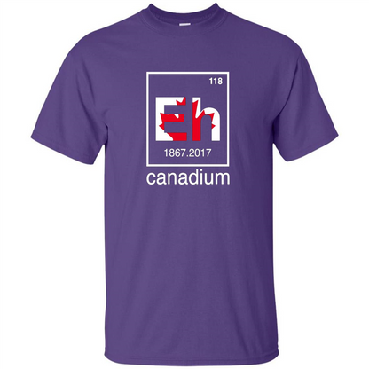 Funny Canadian T-shirt Canada Element Eh - 150 years T-Shirt Purple