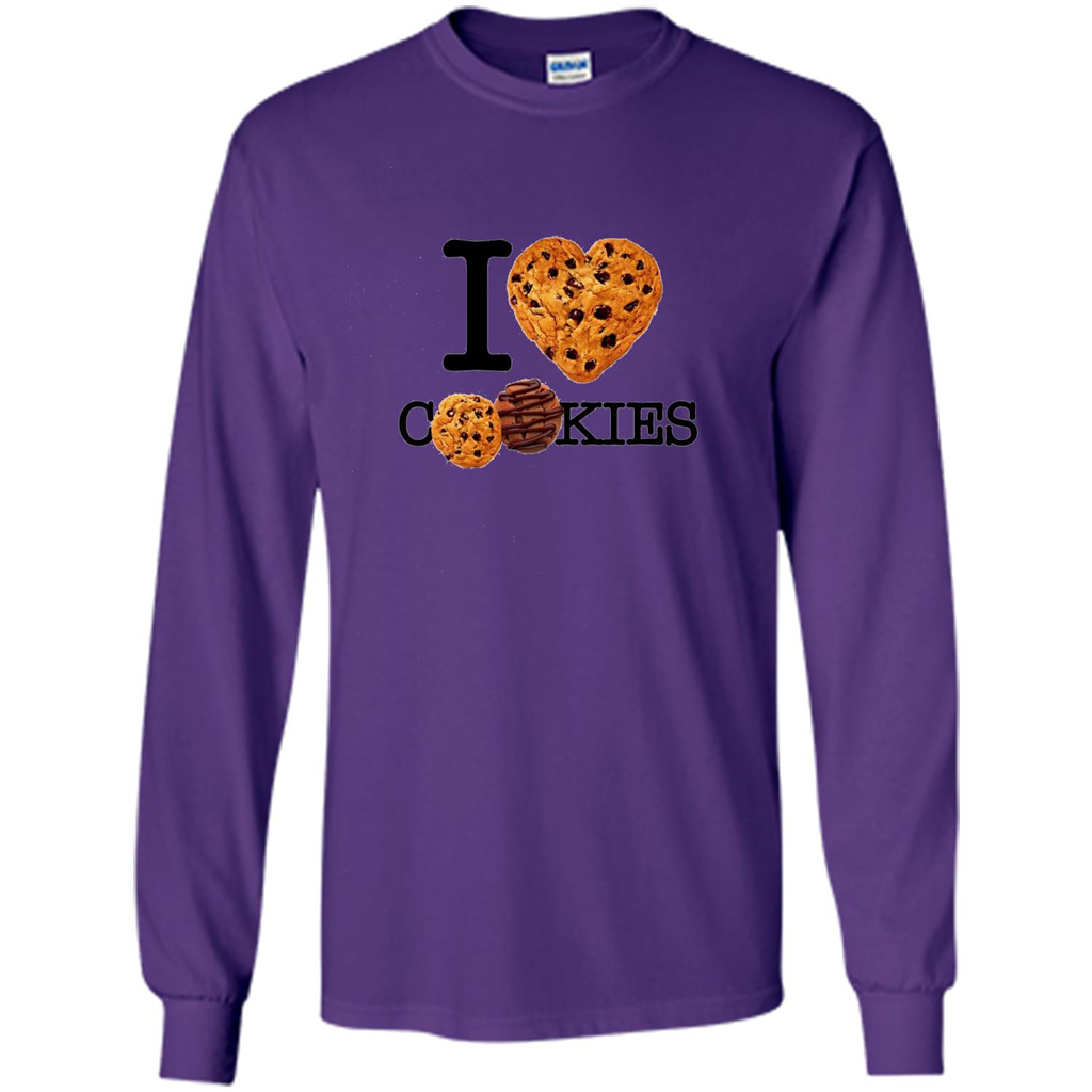 I Love (Heart) Cookies T-shirt Purple