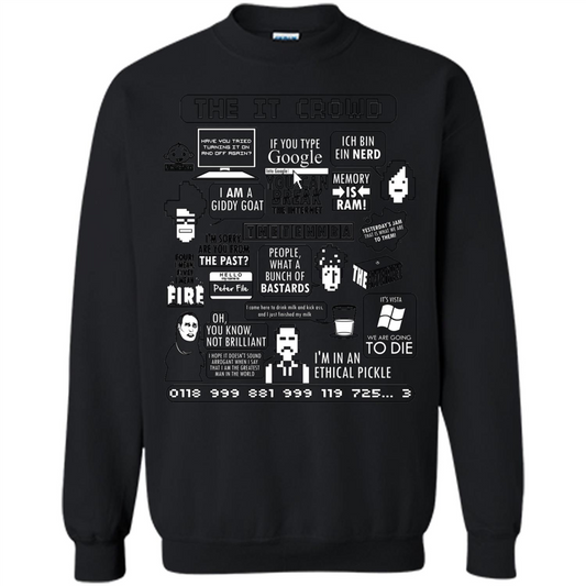 Movies T-shirt The IT Crowd Quotes I'm In A Ethical Pickle Black